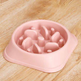 Slow Feeder Dog Bowl (Color: pink)