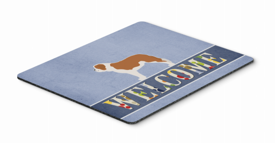 Dog Breed Welcome Mouse Pad, Hot Pad or Trivet (Color: Saint Bernard, size: 9.5 x 8)