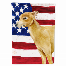 Patriotic/Dog Breed Themed Flag Canvas (Color: Italian Greyhound 1, size: 28 x 40)